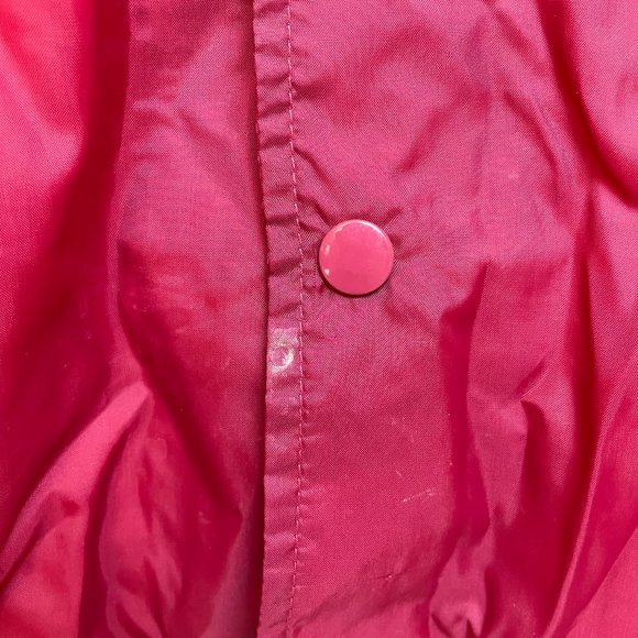 Vintage 80s Briarcliff Mens Nylon Windbreaker Jacket Size M Red Snap Lined - Picture 4 of 12